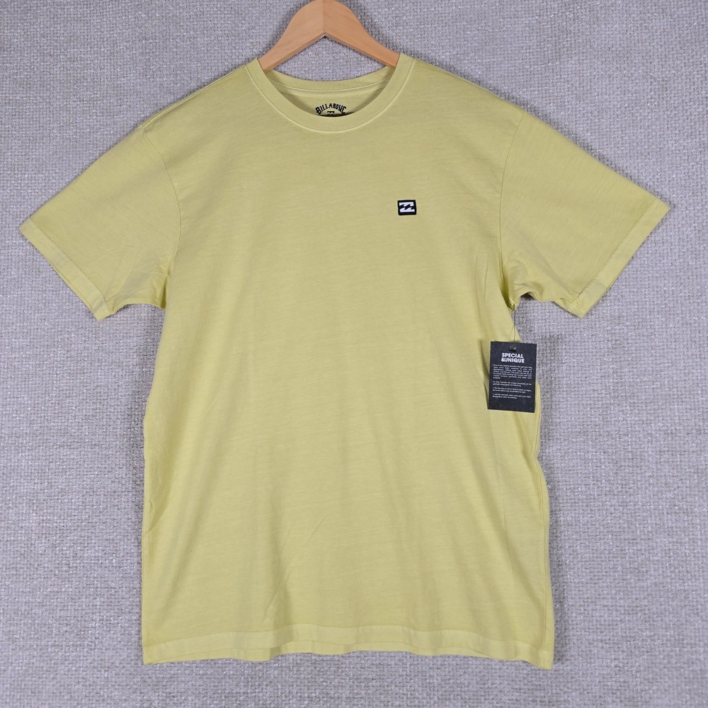 Billabong Mens Special Unique Cotton Short Sleeve T-Shirt Yellow 24A0102502 M